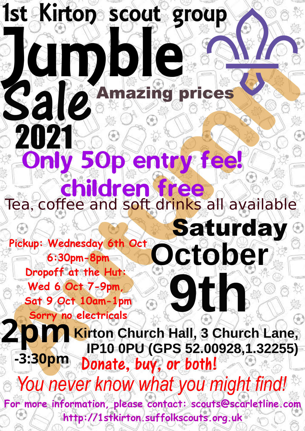 1st Kirton Autumn Jumble Sale | Flyer Magazines