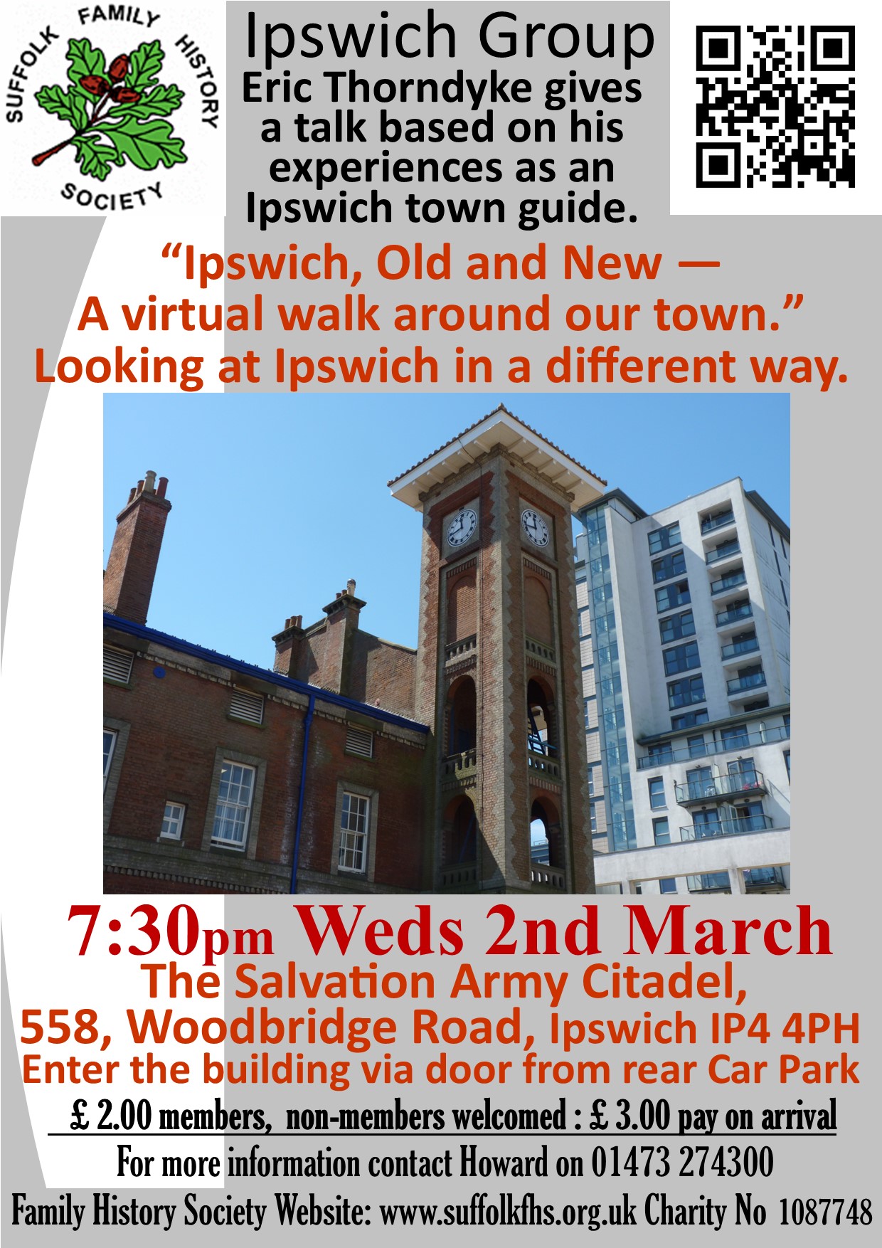 Monthly Meeting, Ipswich Group, Suffolk Family History Society. | Flyer Magazines