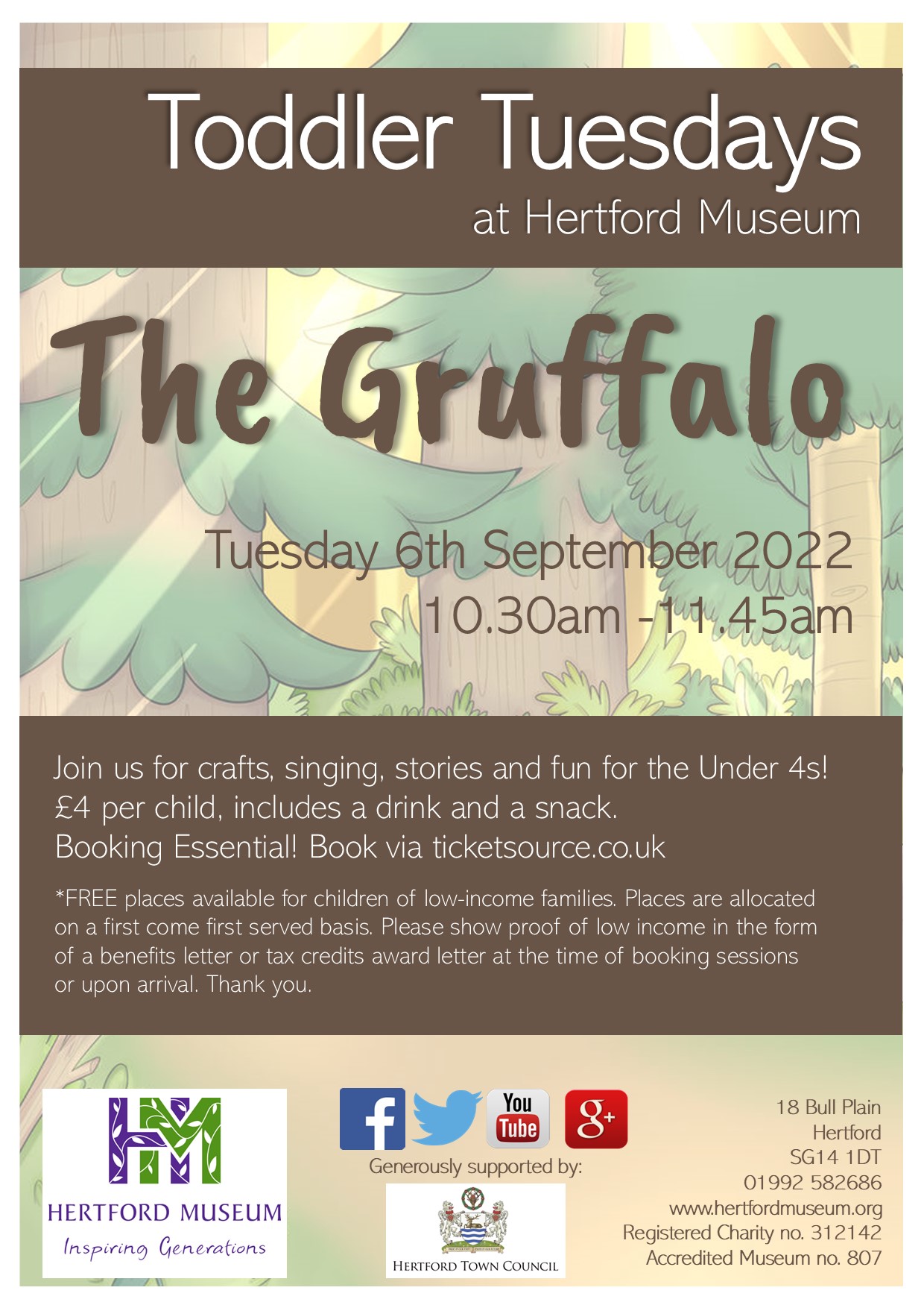 Toddler Tuesdays at Hertford Museum: The Gruffalo | Flyer Magazines