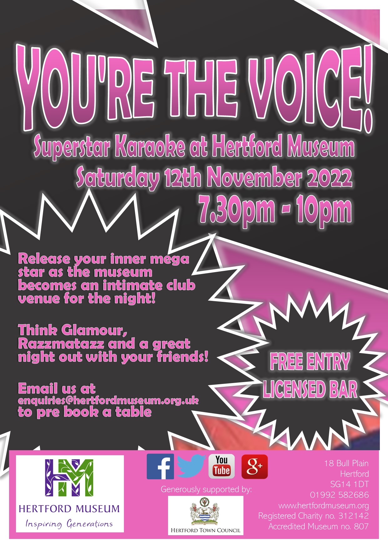 You’re The Voice! Superstar Karaoke at Hertford Museum | Flyer Magazines